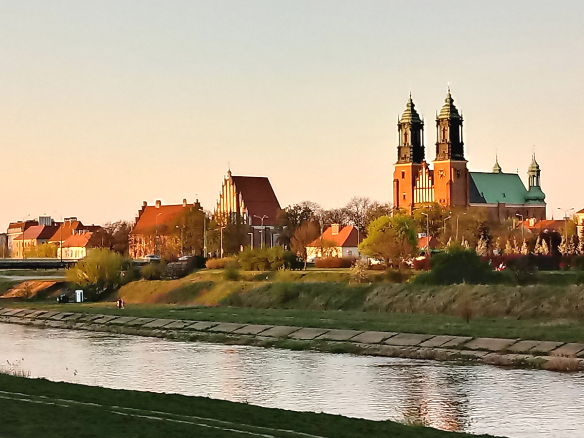 Poznań: Warta, Ostrów Tumski, katedra, piękna pogoda