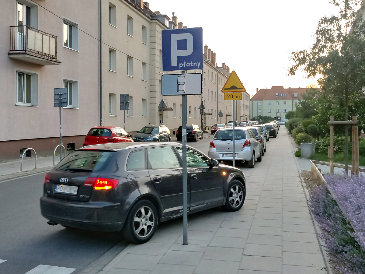 Jackowskiego Poznań opłaty Strefa Płatnego Parkowania nielegalne