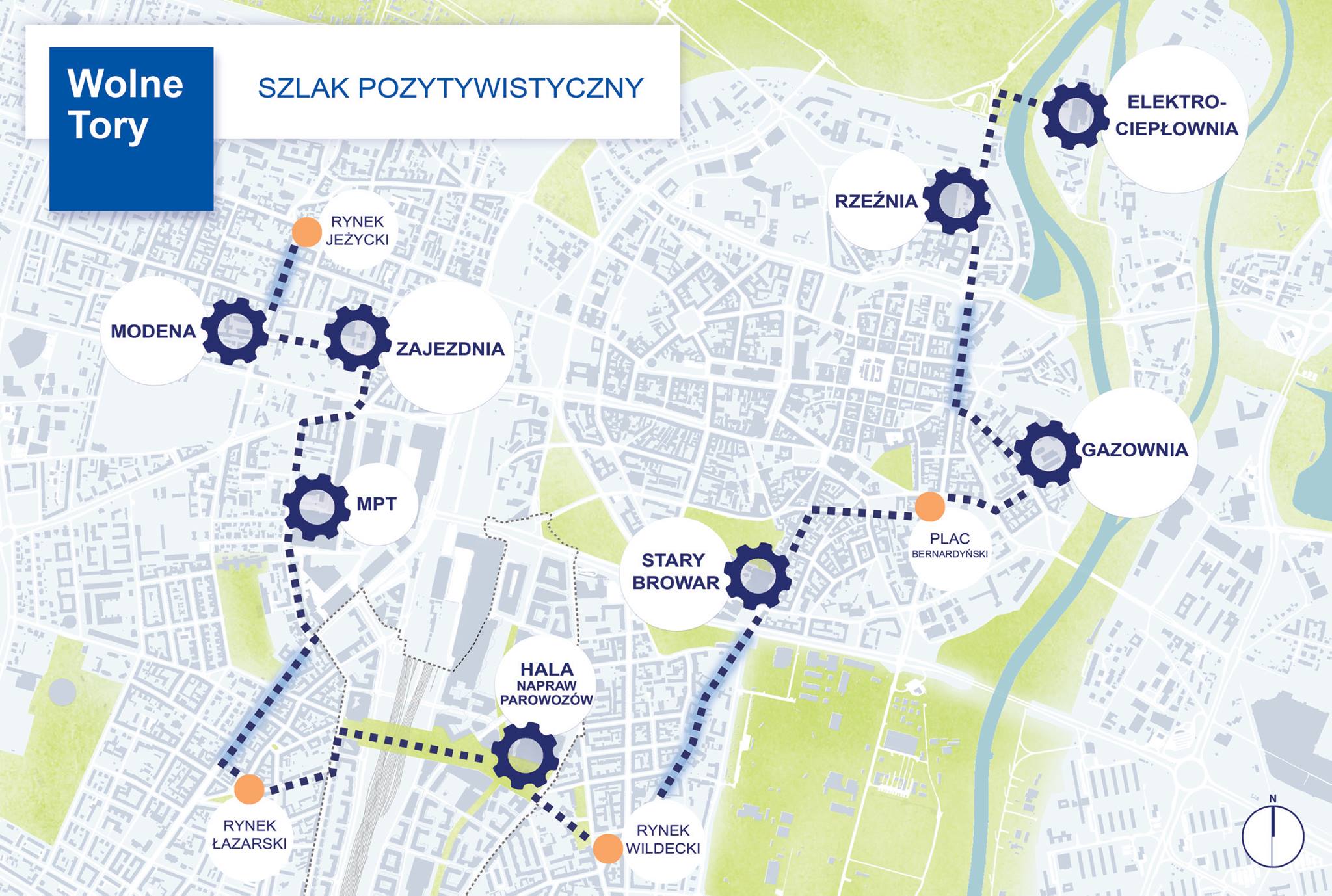 Poznań Szlak Pozytywistyczny trasa mapa