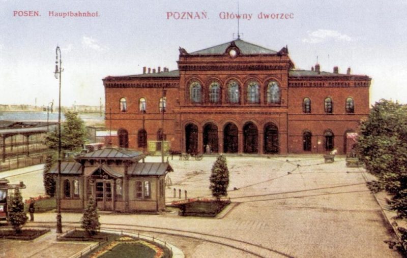 Stary dworzec Poznań Główny pocztówka