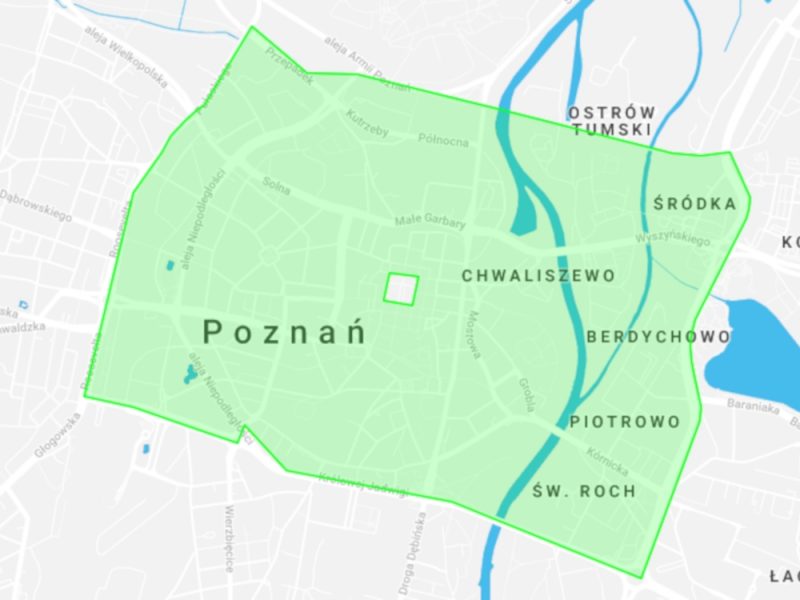 Poznański Rower Miejski strefa 4G