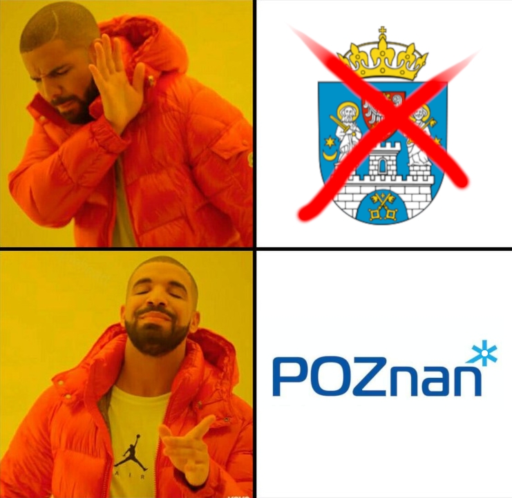 Poznań herb logo miasta Drake mem