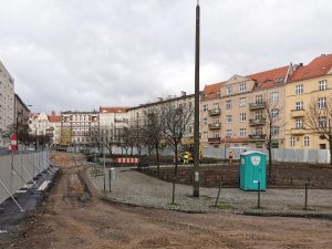 Początek robót na Rynku Łazarskim- lutowa fotorelacja