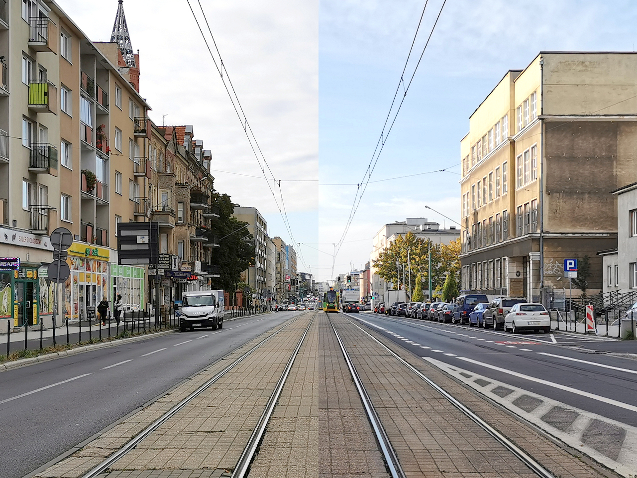 Ulica Głogowska po (kosmetycznych) zmianach: porównanie przed – po